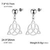 LIKGREAT Stainless Steel Witches Knot Stud Earrings for Women Irish Lucky Celtics Knot Amulet Earring Jewelry Gifts Wholesale