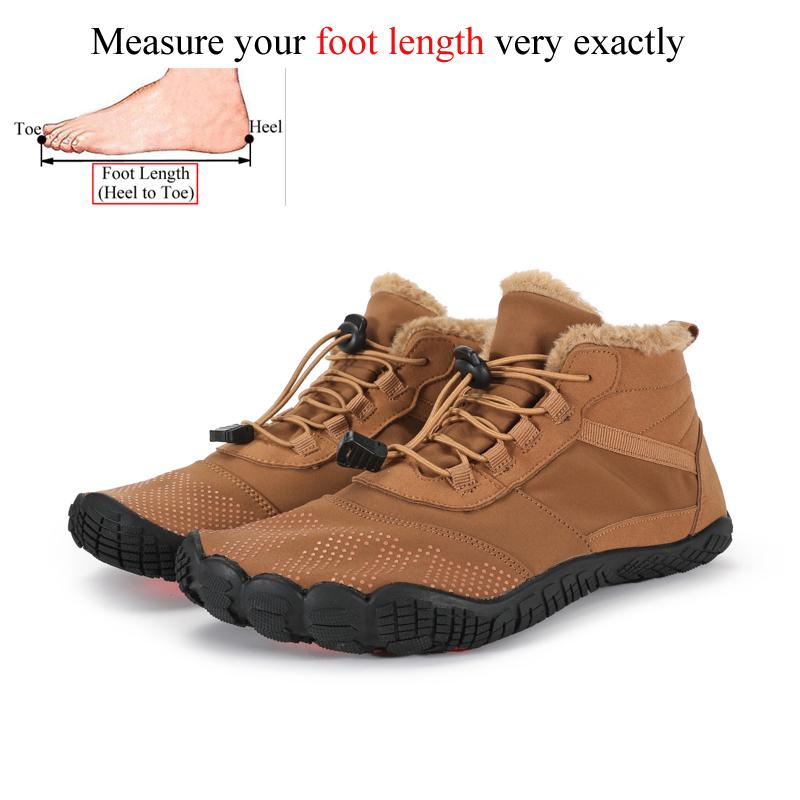Winter Keep Warm Boots for Men Women Snow Boots Ankle Barefoot Shoes Outdoor Casual Work Shoes Anti-Slip For Trekking Climbing