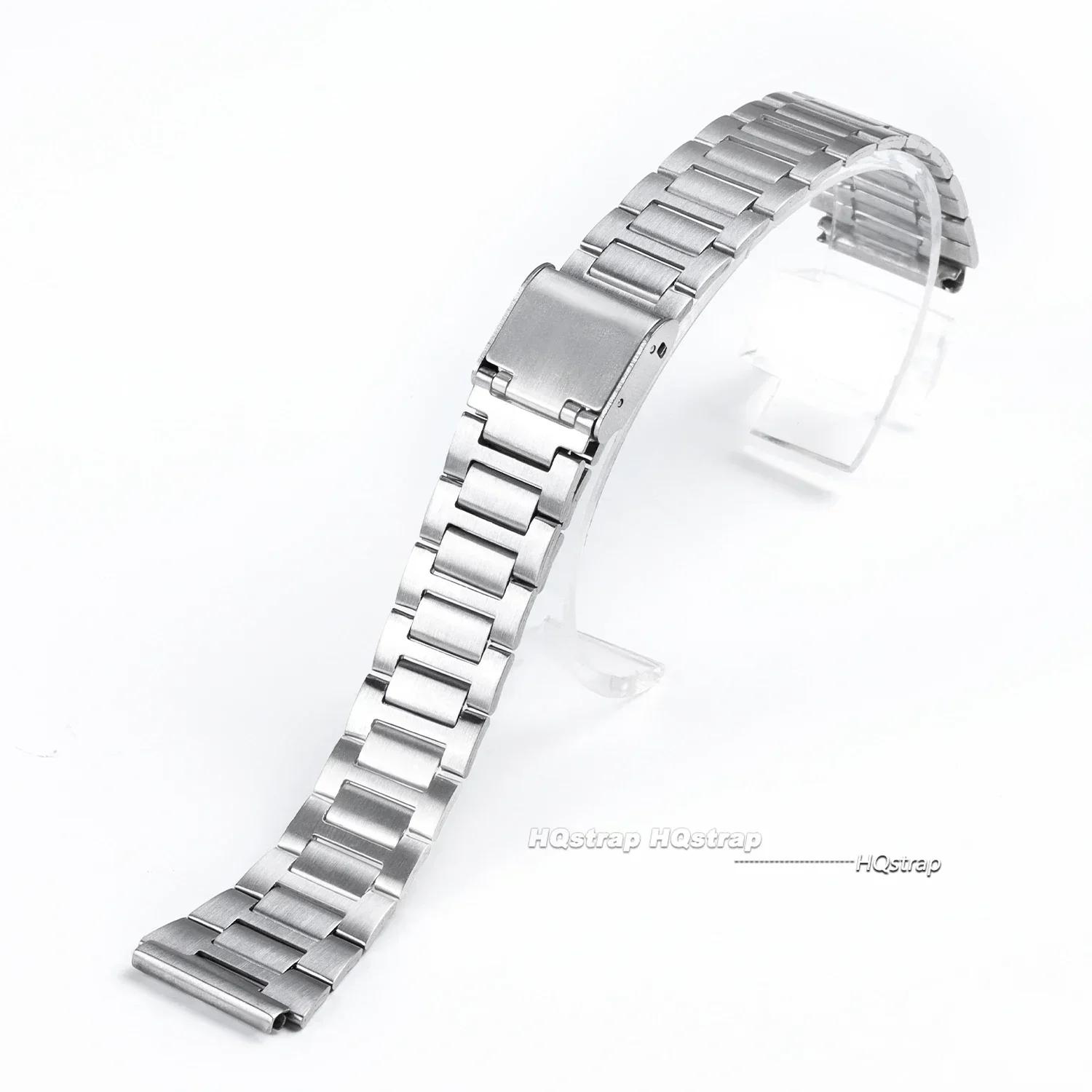 

18mm Stainless Steel Watch Bracelet for Casio F105 F-91W A158W F108 A168 AE1300 AE1200 Metal Watchband Replacement Wrist Straps 18mm срібний
