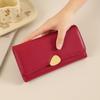1Pc PU Leather Wallets For Women Card Holder Purses Women's Long Folding Wallet With Zip Coin Pocket