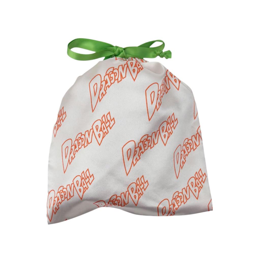 Small Planet Dragon Ball Ribbon Drawstring Bag Son Goku Peace Sign