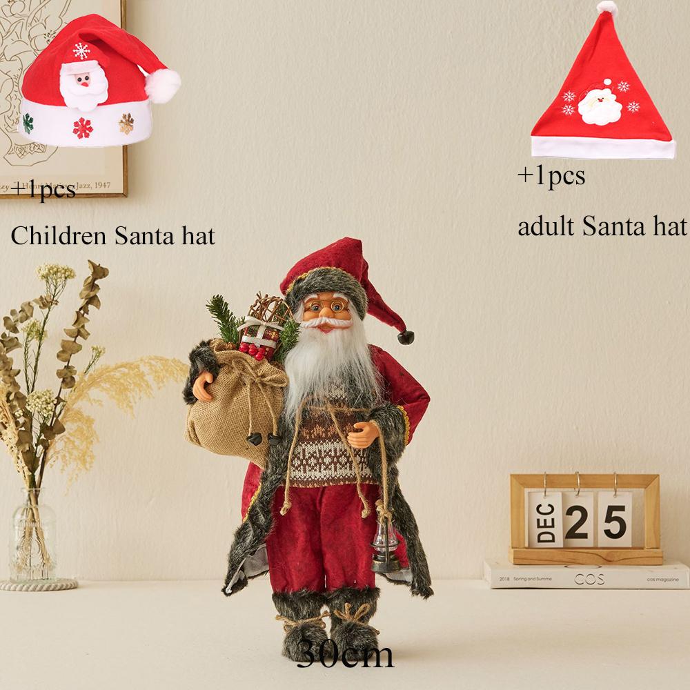 2025 Santa Claus Doll Indoor and Outdoor Christmas Tree Home Mall Window Decorations Ornaments Children's New Year Party Gift