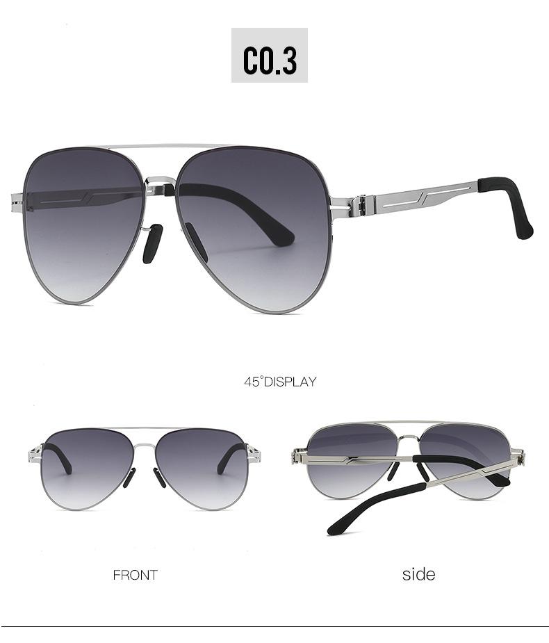 Classic Big Frame Pilot Sun Glasses Fashion Gradient Sunglasses For Men Design Anti-Reflective Uv400