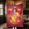 1pc Gryffindor Lion Shield Outdoor Flannel Throw Blanket All Season Soft Warmth,Home Decor 1031252