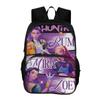 Kpop Demon Hunters Printed Oxford Backpack With Breathable Design For School Students