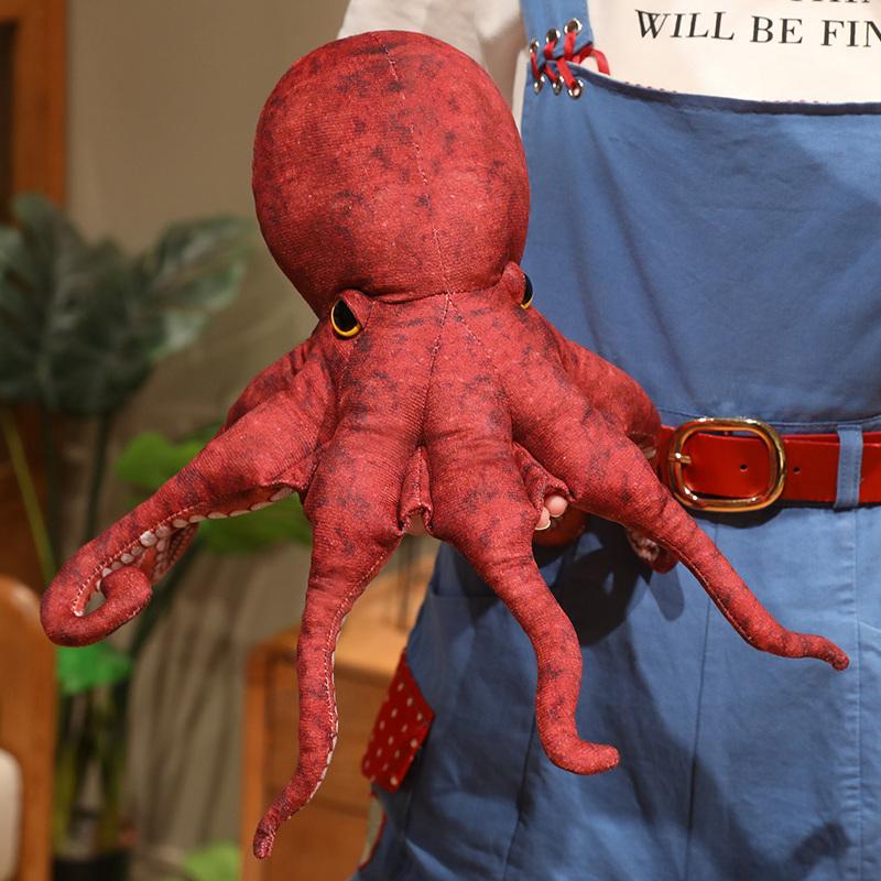 Lebensechte Rote Oktopus Plüschtier Gefüllte Simulation Meerestier Puppe Imitation Plüschtier Weiche Haptik Für Kinder Sammler