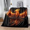 1pc Phoenix Printing Lightweight Flannel Blanket, Comfortable and Warm Blanket, for Camping Sofa Bed and Couch Office, in All Seasons