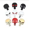 1PC 3D Metal Punisher Skull Skeleton Head Emblem Sticker Modified Scratch Fuel Tank Sticker Decoration Car Accessories