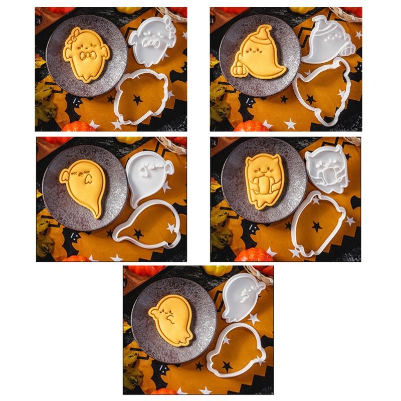 Unique Festival Parties Biscuits Molds Eerie Halloween Cookie Baking Molds Durable Specters Shape Biscuits Cutter