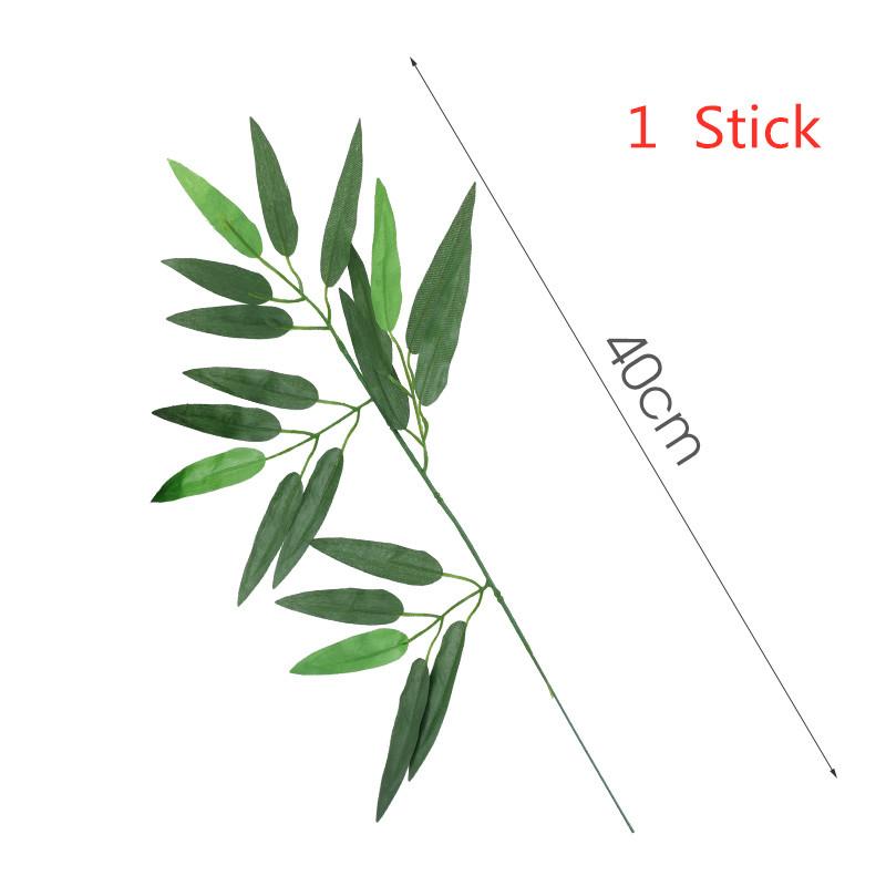 Искусственные бамбуковые ветки, имитация зеленых листьев, искусственные растения, зелень, имитация зеленых искусственных стеблей, лист, декор для сада на открытом воздухе