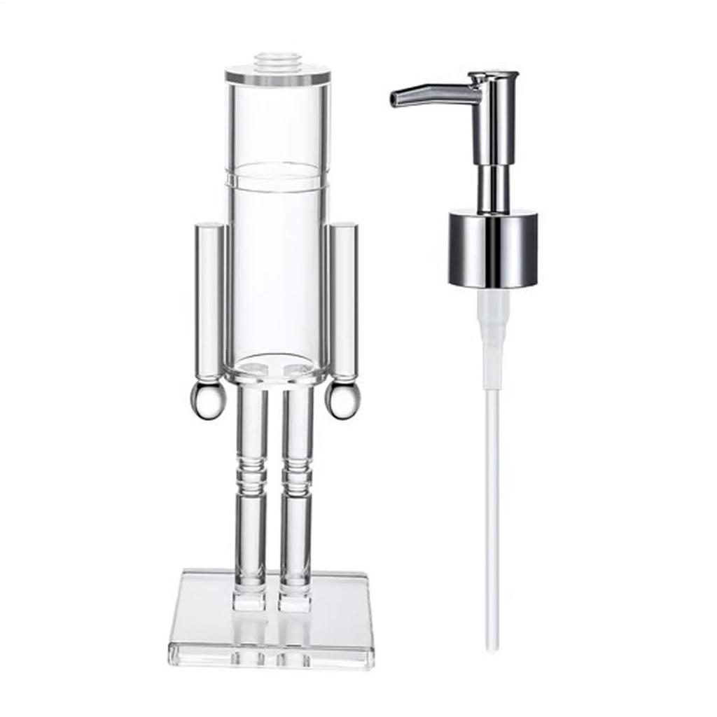 Soap Holder Nutcracker Hand Soap Dispenser Refillable Toner Pump Christmas Clear Shower Gel Bottle for Bathroom Kitchen Hotel