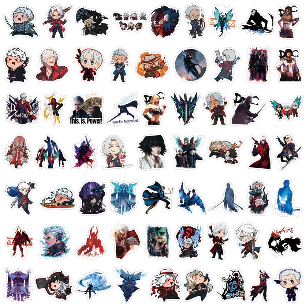 60 New Devil May Cry Game Graffiti Stickers Decorative Scooter Trunk Laptop DIY Stickers