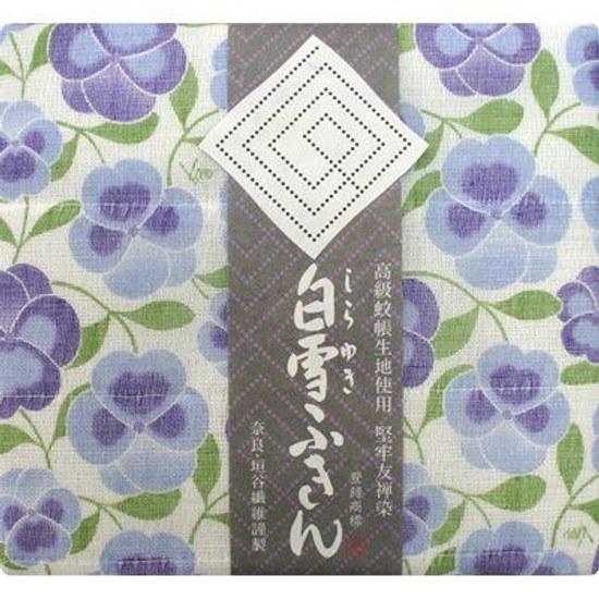Shirayuki Fukin Yūzen Pansy Blue approximately 30x40cm