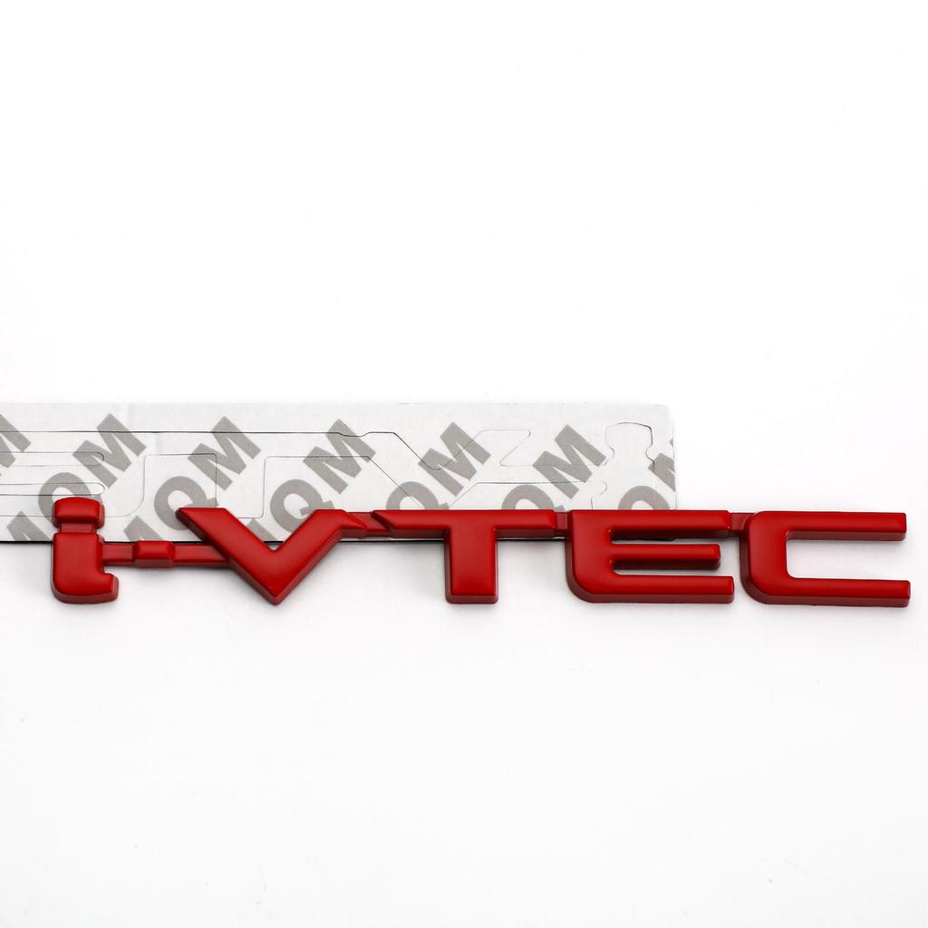 3D Metal i-VTEC Car Trunk Rear Turbo Fender Emblem Badge Decals Stickers Silver/Black/Red