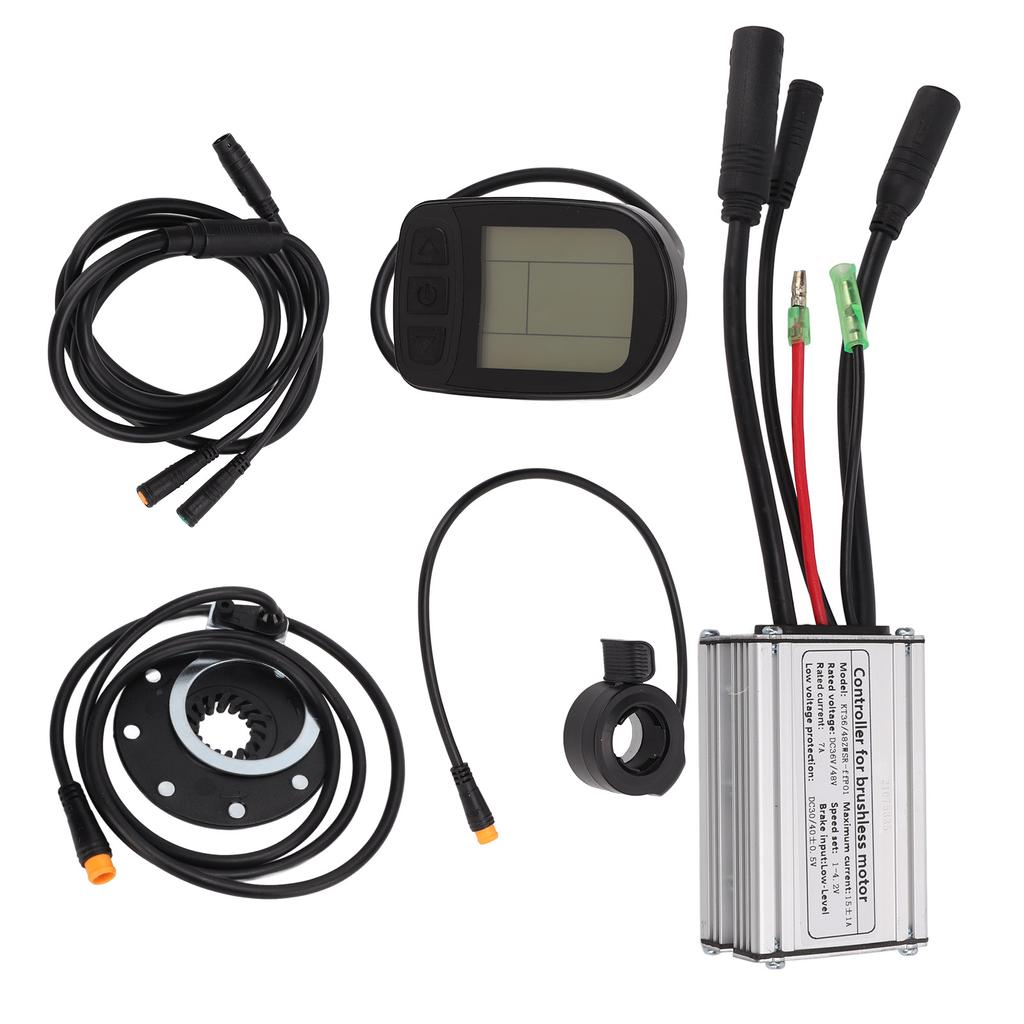 Electric Bicycle Modification Kit LCD5 Display Meter 15A Metal Case Controller 1 To 2 Cable Bike DIY Modified Set