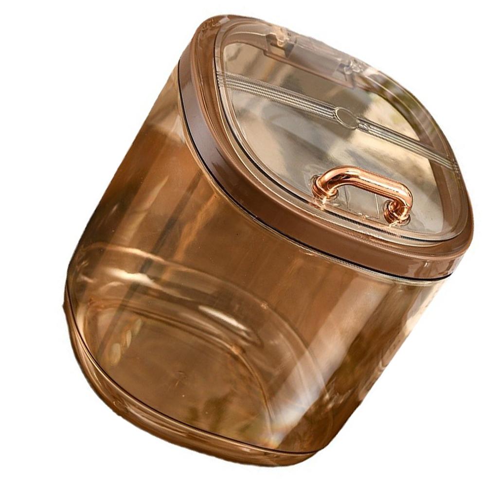 Modern Desktop Waste Bin Press Lid Sealed Smell Control ABS Trash Can for Small Space Organizer Home Office Decoration