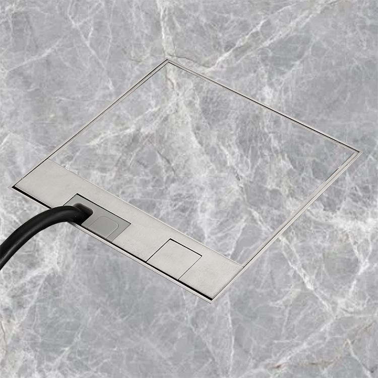 Stainless Steel Concealed Universal Floor Power Socket Box