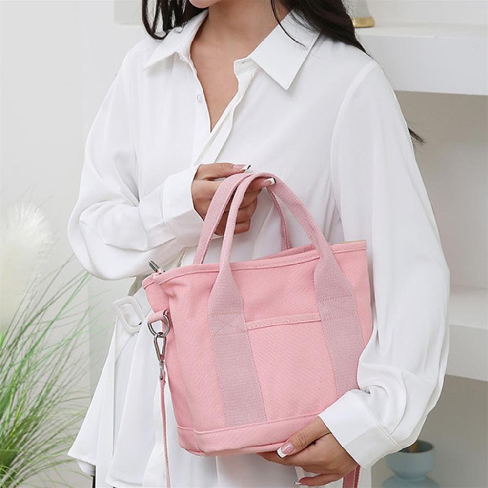 Women's Canvas Tote Bag  Handbags for Commuting Bag Pure Color Messenger Shoulder Bag Female Handbag