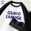 GENIOLAMODE Men's Color-Block Raglan Sleeve Long Sleeve T-Shirt