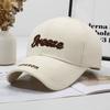 Hat Hard Top Three-dimensional Letter Embroidery Showing Face Fashion Baseball Cap Korean Version Sunshade Cap Hat Women's