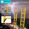 Fiberglass Insulated Telescopic Ladder for Electricians - Portable Lifting and Power Maintenance Household Ladder.