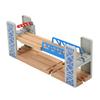 Wooden Train Station & Car Garage Toy Beech Wood Railway Bridge Compatible with All Major Track Brands