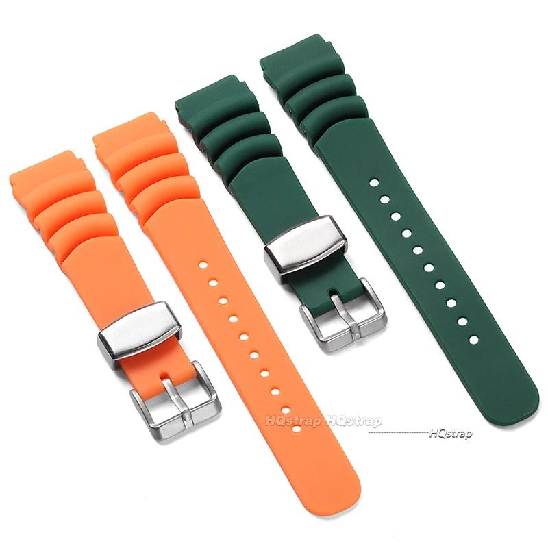Silikonarmband für Seiko 20mm 22mm Uhrenarmband Sportarmband Herren Damen Wasserdicht Tauchen Silikonarmband Ring Dornschließe Gürtel
