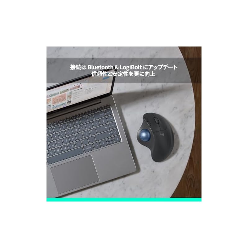 Logitech Silent Wireless Trackball Mouse M575SPGR Bluetooth Logibolt Wireless Windows Mac iPad OS Chrome Trackball Mouse Graphite M575 M575SP