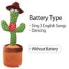 Dancing Cactus Electron Plush Toy Luminous Talking Twisting Cactus Doll Sound Record Repeat Toy Kid Education Toy Christmas Gift