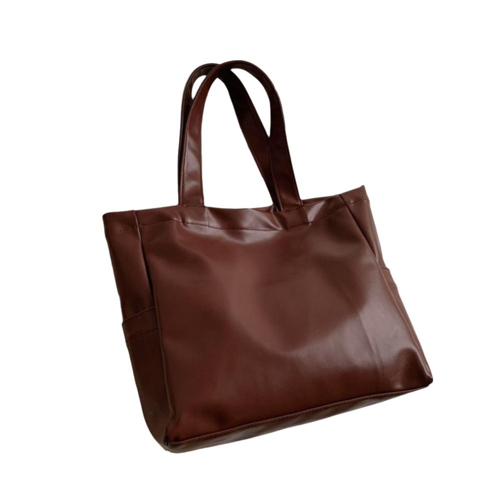 Vertical Square Large Capacity Handbag Magnetic Buckle Women's Commute Bag  College Student