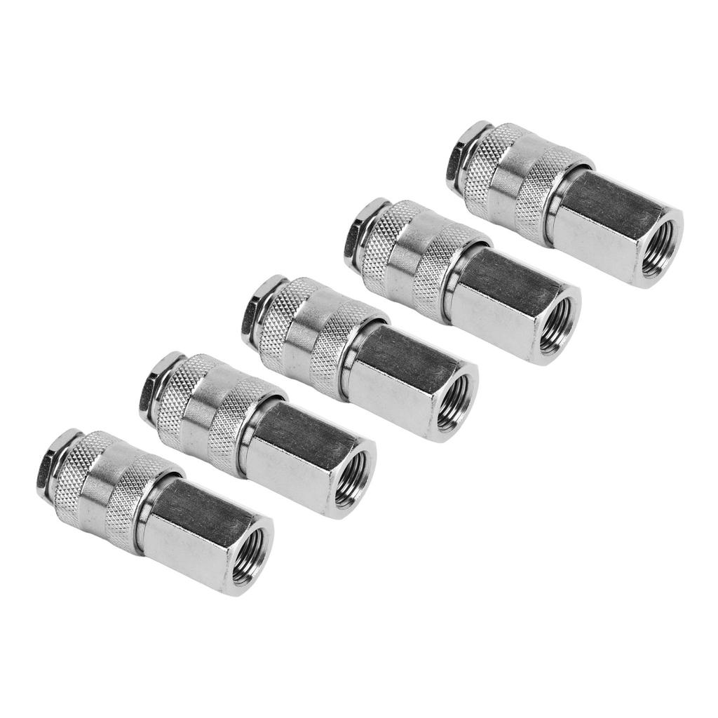 1 4 Inch NPT Air Tool Coupler 5Pcs Duarable Anti Leakage Long Lasting Female Thread Quick Coupler for Car