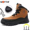 Waterproof Safety Shoes Men Boots Steel Toe Shoes Anti-smash Anti Piercing Work Boots Protection Shoes Non-slip Industrial Shoes
