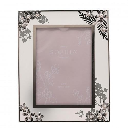 Sophia Classic Silver Daisy Photo Frame 5 x 7