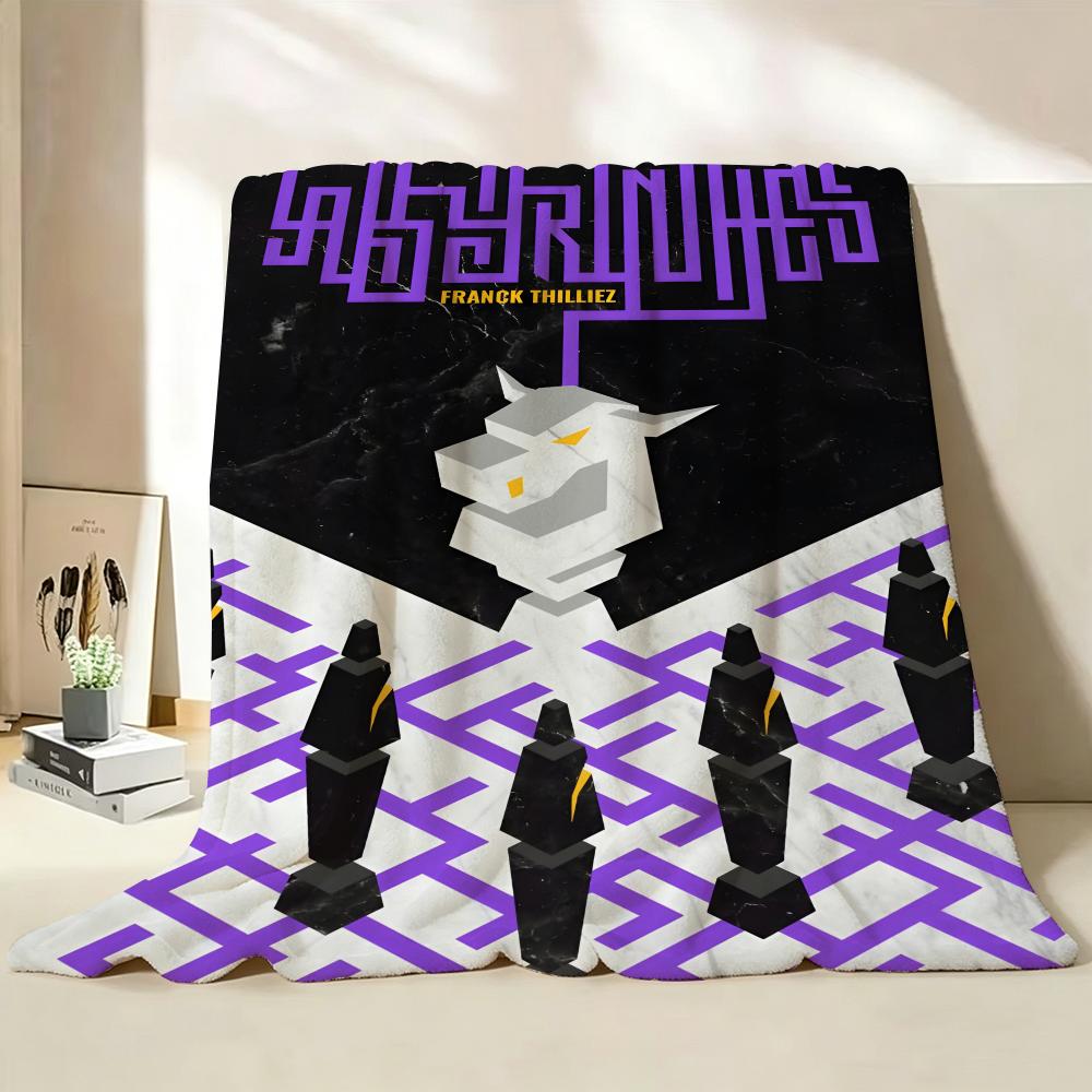 Art Vintage Mind Maze P Print Cartoon Throw Flannel Throw Blanket Suitable for Sofa Living Room Bedroom