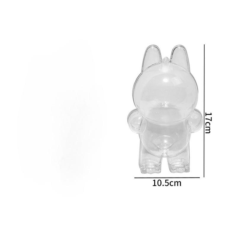 

1 шт. Прозрачный защитный чехол Labubu Коробка для хранения мягких игрушек Пылезащитный чехол Портативные аксессуары для кукол Чехол для демонстрации кукол Подарки для детей