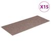 Self Adhesive Stair Treads 15 Pcs 60 X 25 Cm Light Brown Rectangular