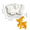 Reindeer Shape Silicone Mold Christmas Themed Fondant Molds Versatile Baking Moulds for Cakes/Chocolates/Cookie/Candy