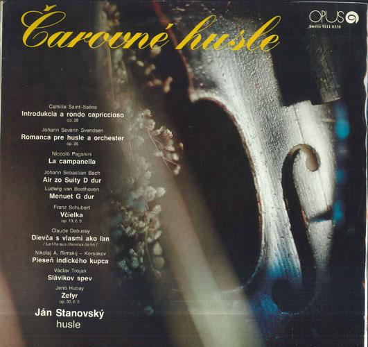 

LP Record JAN STANOVSKY Cavne Huslero 91110338 OPUS 1974 Czechoslov Classical Used