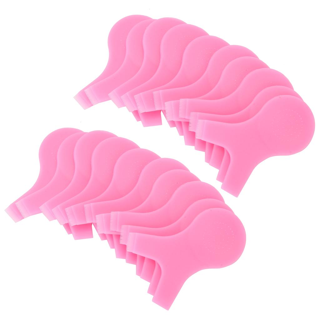 20pcs Eyelash Lift Brush Y Shape Eyelash Grafting Comb Curler AntiSlip Lash Perming Tool(Pink )