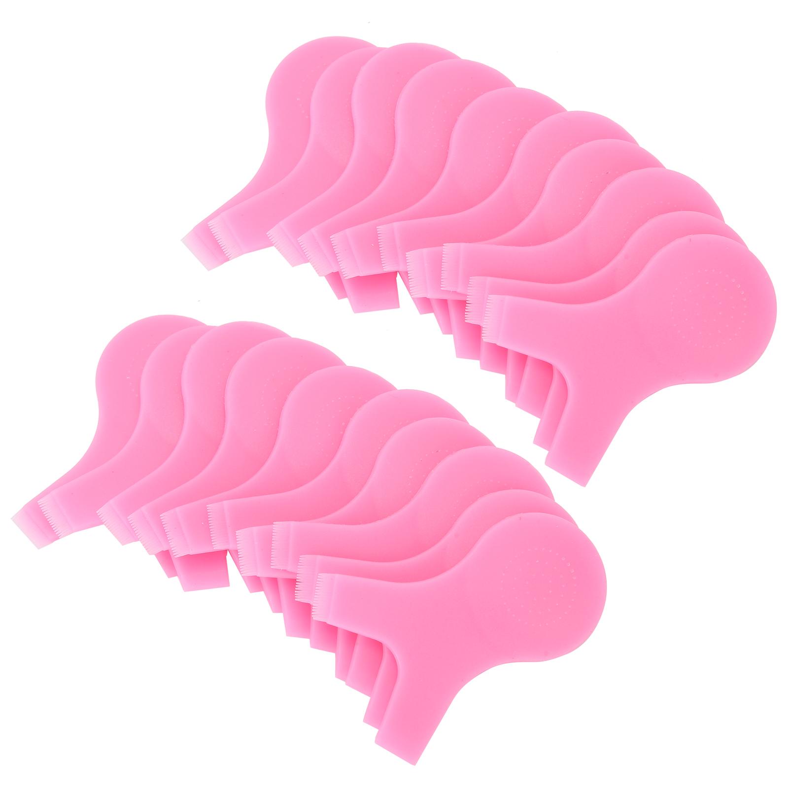 

20pcs Eyelash Lift Brush Y Shape Eyelash Grafting Comb Curler AntiSlip Lash Perming Tool(Pink ) розовый