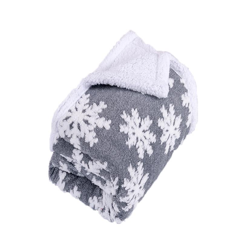 Doppellagige warme Flanell-Jacquarddecke für den Winter