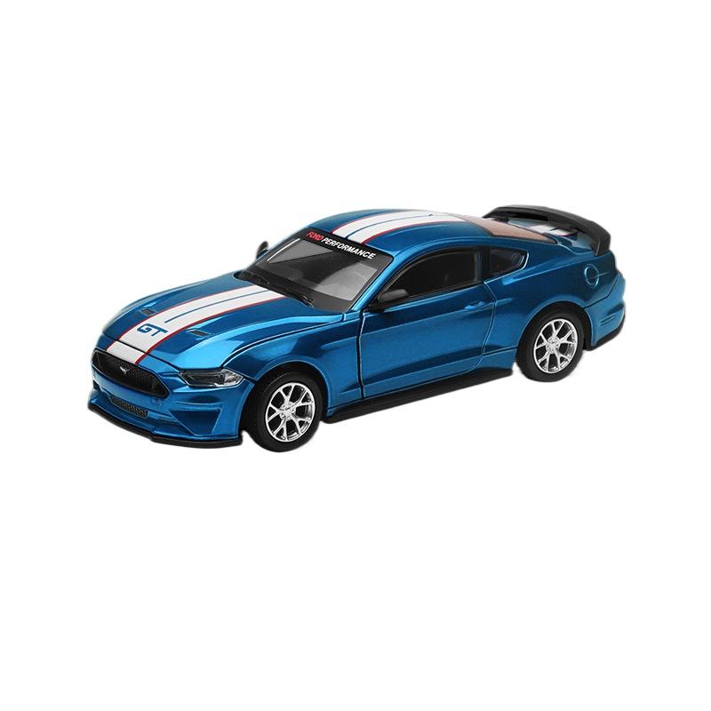 Gulf 1/42 Ford Mustang GT 2018 Assembly Modification Series Alloy Diecast Car Model Home Decoration & Computer Desktop Ornaments