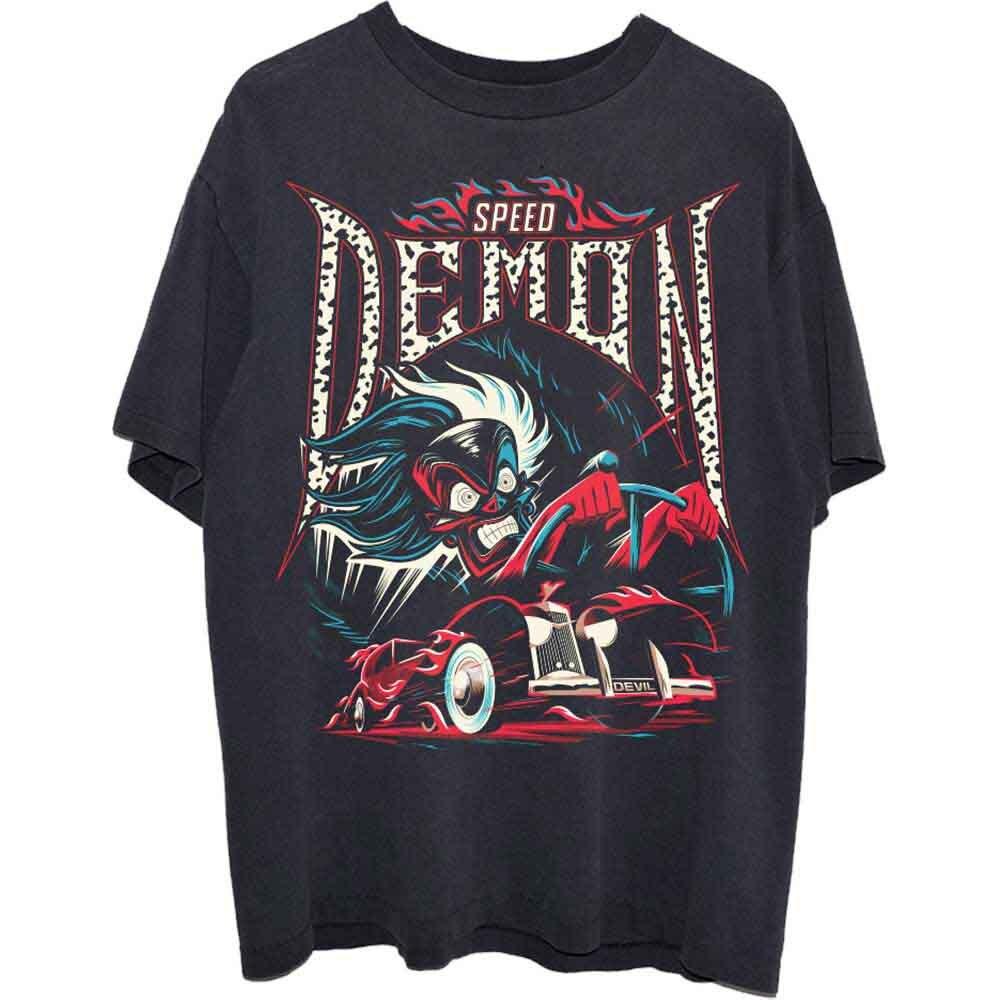Disney 101 Dalmatians Cruella Speed Demon T-Shirt Black New Unisex T-Shirt L