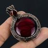 Red Flash Labradorite Pendant, 999 Copper Wire Wrapped Jewelry, Gemstone Jewelry Pendant, Handmade Wedding Gift Jewelry