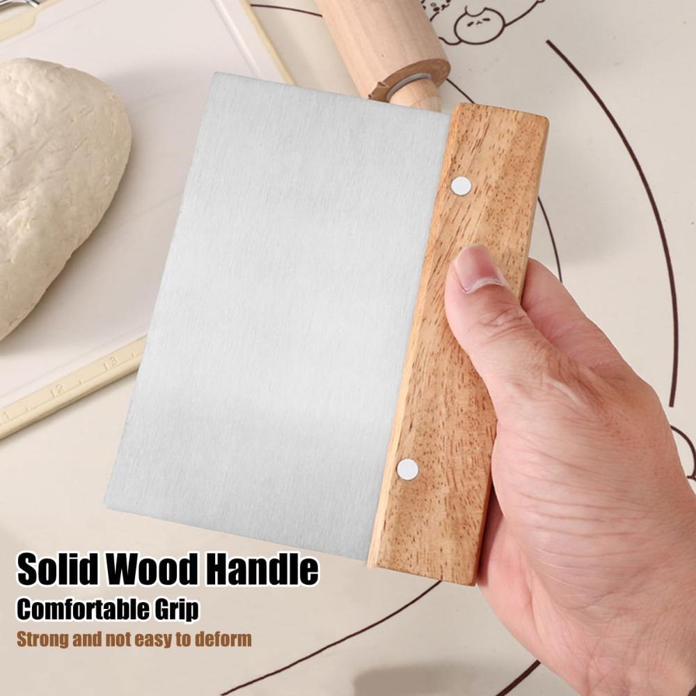 Multi-purpose Stainless Steel Scraper & Chopper, Dough Scraper, Pizza Dough Cutter , Kitchen Tools Measuring Scale Cake