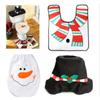 3pcs Santa Claus Toilet Cover With Foot Pad And Water Tank Cover+Tissue Cover Toilet Decoration Set Bathroom Decoration