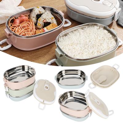 Insulated Lunch Box Portable Stainless Steel Insulated Thermal Food Container Box for Student Children Work