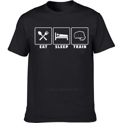Heren katoenen t-shirt Grote maten zomer Unisex t-shirt Eten Slapen Trainen Korte mouw Bedrukt Ronde hals T-shirt Merk t-shirt voor man