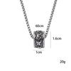 Anti-Thai Silver Transfer Bead Pendant, Six-Character Mantra Necklace, Retro Jewelry For Couples, Gifts For Girls For Men