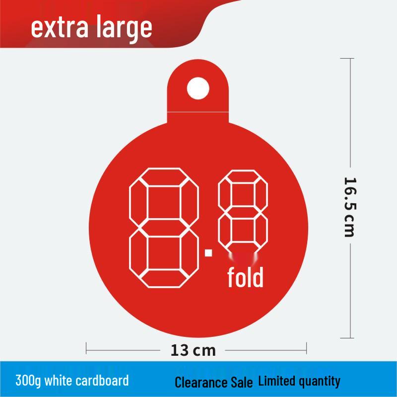 Discount Promotion Tag for Clothing & Accessories Display Stand